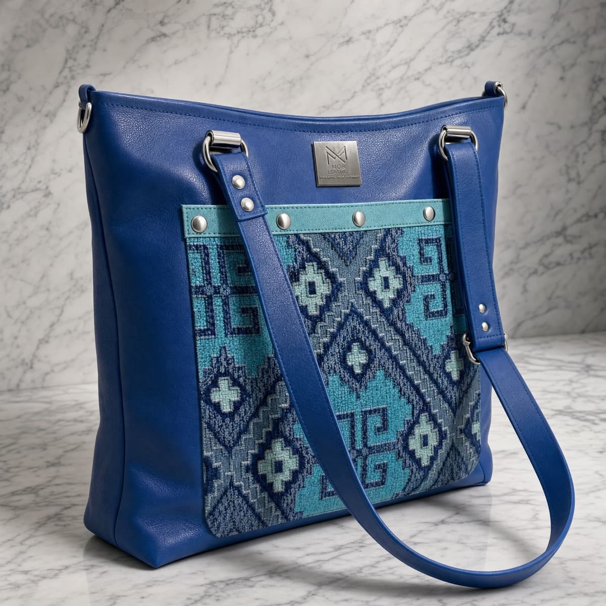 Blue Aztec Shoulder Bag — view 2