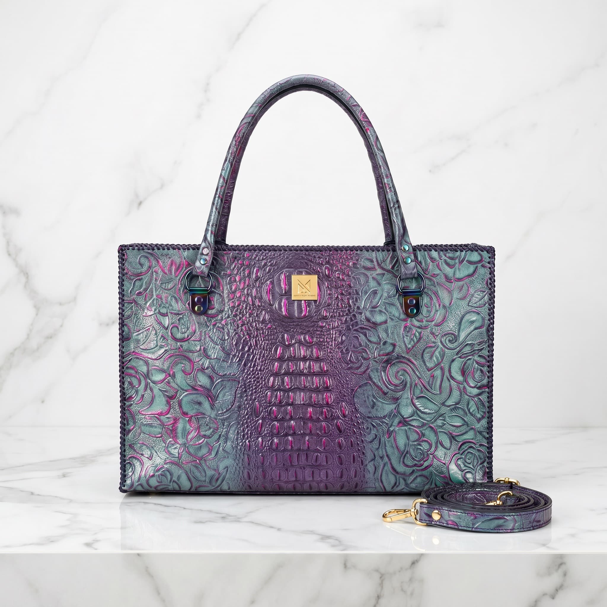 Rose & Croc Tote